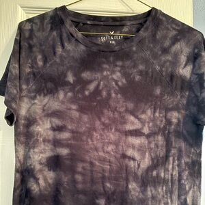 American Eagle Outfitters Soft & Sexy Ribbed Top in Dark Blue